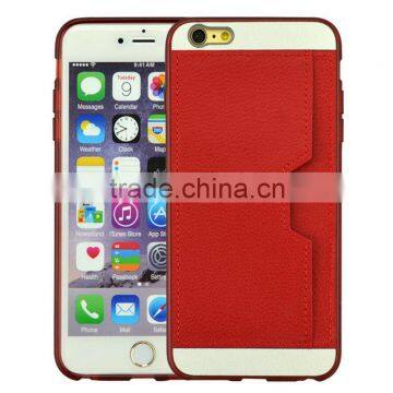 2014 New Fashion products Phone Leather Case With Card Slot on the back