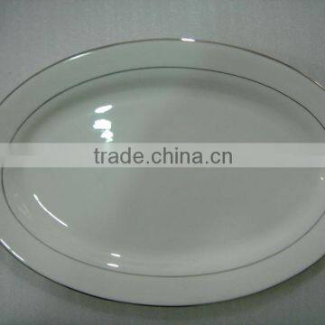 food rice fruit gold sugar white body stoneware earthenware bone china porcelain dinnr set oval plate