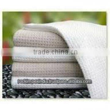 WAFFLE WEAVE COTTON KITCHEN TOWELS