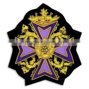 Handmade Bullion Embroidered Badge