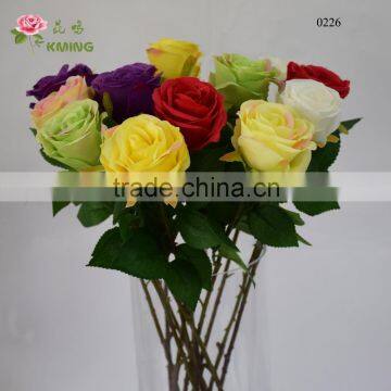 cheap promotional gift rose plastic flower good preserved flower for festival use