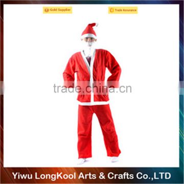 2016 Best selling adult cosplay costume Christmas cosplay santa claus costume