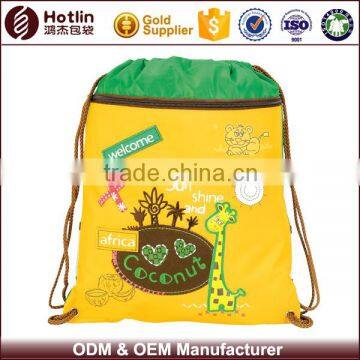 Yellow Polyester Custom Promotional Sports Shoe Bag