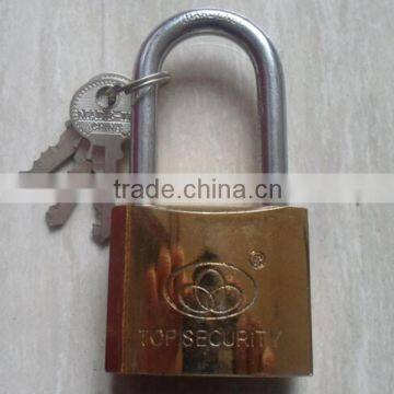 Long shackle golden plating lock