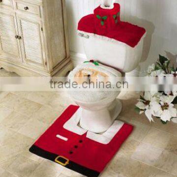 Santa Toilet Seat Cover And Rug Set for christmas decoration