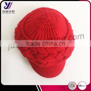 Fashionable Jacquard Wool Felt Winter Knitting Hats and Caps Visor Support Small Orders(Accept the Design Draft) photo-3