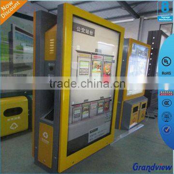 Floor standing LED advertising light box with dustbin