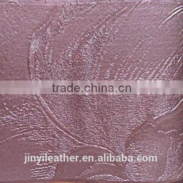 JRLW021 flower design pvc synthetic &artifical leather for wallpaper guangzhou china factory dirtect sell