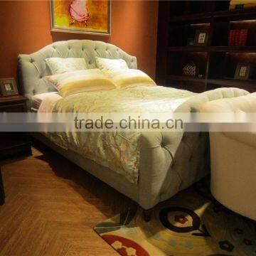 classical bottoned fabric bed from china