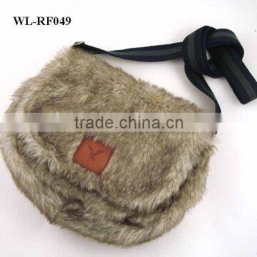 fake fur cross body bag
