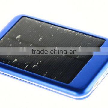 With solar charging function! Slim power bank with solar panel Li-polymer solar power bank portable charger