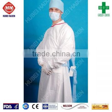 Best selling disposable fda surgical gown spunlace