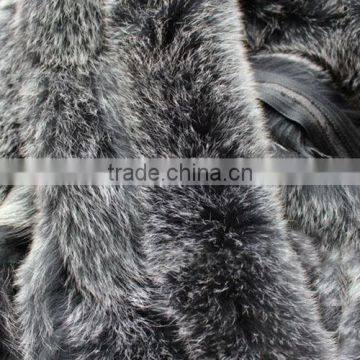 Natural Color Silver Fox Trimming / Silver Fox For Collar / Fox Fur Trim photo-5