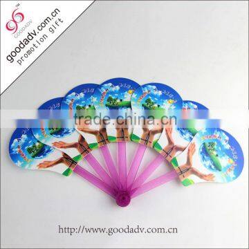 2015 hot new product plastic fan advertising promotional gifts