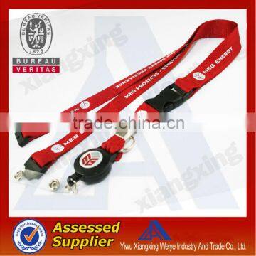 Personalized badge reel lanyard/retractable lanyard reel bulk buy from china