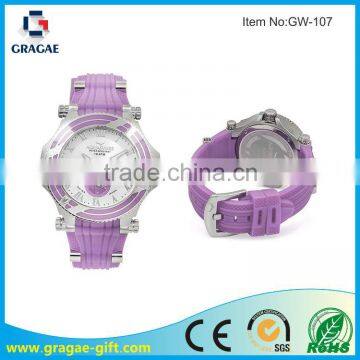 sports Roman character dial silicone watch