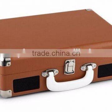 2016 New Cheap Portable Suitcase Style Retro Bluetooth and USB Connection Turntable Gramophone photo-5