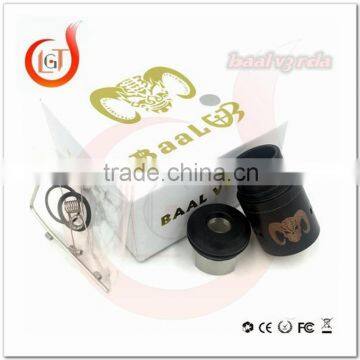 Newest ecig vaporizers rda atomizers 3 colors baal v3 rda with drip tip