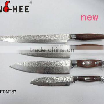 4 Pcs Damascus Knife Set