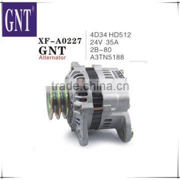 excavator engine HD512 4D34 alternator