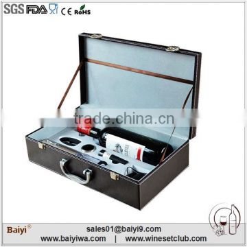 High-end exquisite leather wine set box with wine accessories