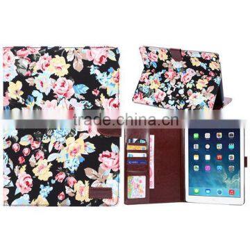 flower pattern leather case for iPad air 2