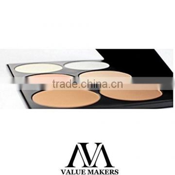 6 color foundation, waterproof pressed shading powder compact, long lasting