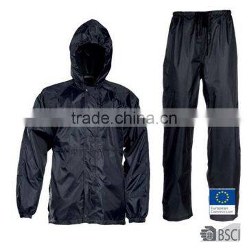 Mens 100% PE Taslon Waterproof Raincoat Rainset