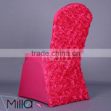 Embroidered Wedding Rosette Chair Cover photo-4