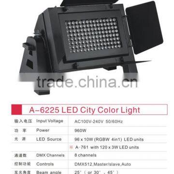 Middle East hot selling items A-6225 10w 96pcs RGBW 4 in 1 led city color