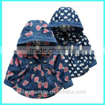 Wholesale Autumn Hooded Jacket Baby Girl Jeans Jacket Quality Choice photo-2
