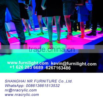 Night club disco light dance floor WK-MT colorful led dance floor