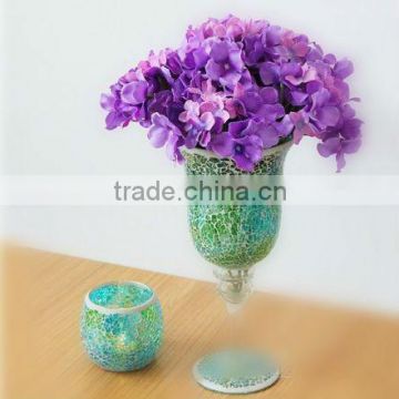 mosaic glass tea light cup for home decoration or holiday