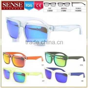 High quality sunglasses with mirror 100% UV eyeglass frame