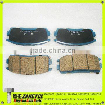 96626076 1605123 19149904 96626075 20801538 19168900 96626075 95459513 Disc Brake Pad Set for Chevrolet Captiva;Opel Antara