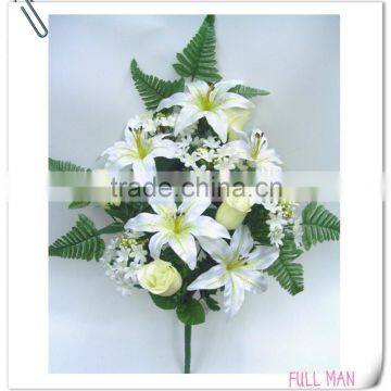 H48cm Rose bud/Lily/Blossom Artificial Cemetery Flowers