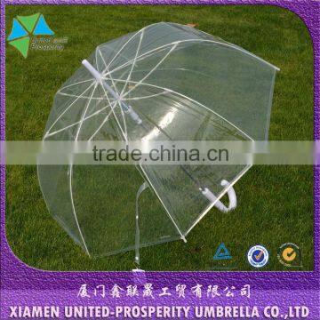 white bubble fiberglasss strengthened bell shape straight auto open umbrella