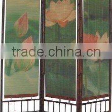 Water lily Bamboo Folding Screen