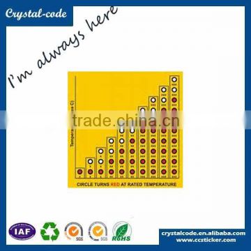 Promotional hot sale temperature indicator label