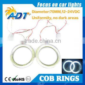Hot sale 70MM 81 LED COB Chip SMD Car Angel Eyes Headlight