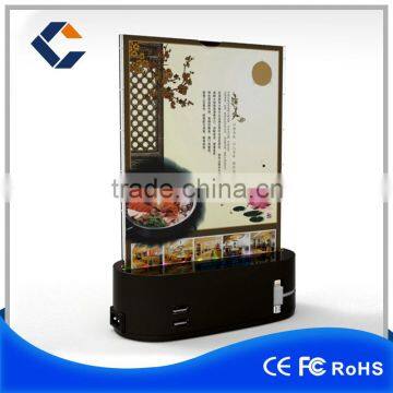 Table Menu Shaped 20000mah Power Bank,High Capacity Long Lasting Restaurant Table Mobile Phone Charger