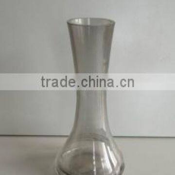 GRAY LONG NECK GLASS VASE SUITABLE FOR HOME DECORATION