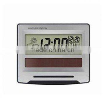 solar power digital clock solar power weather station solar calendar large screen solar power lcd clock RL083BS