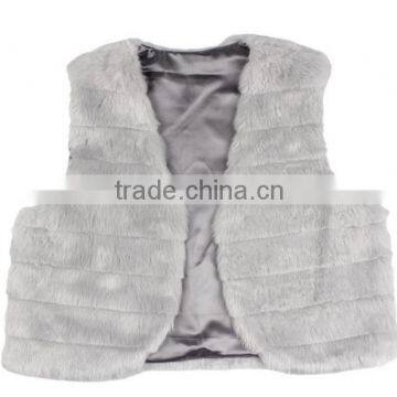 Sya warm winter ladies grey hot sale fox fur vest