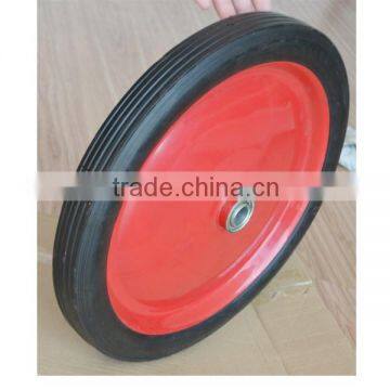 14x1.75 inch semi pneumatic rubber wheel with rib tread