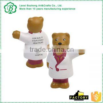 Promotional Nurse Bear Stress Reliever with logo printed