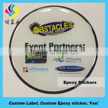 3D clear hologram changing color and epoxy sticker