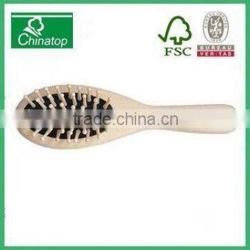 Natural Wooden Massage Comb with air cushion, Hairbrush, WMC026