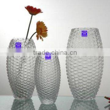 delicate transparent glass vase