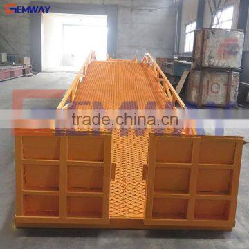 Goods loading movable container dock ramp for truck